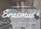 Natječaj za financiranje mobilnosti studenata u svrhu studijskog boravka u akademskoj god. 2020./2021.