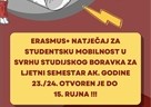 Erasmus+ natječaj za studentsku mobilnost!